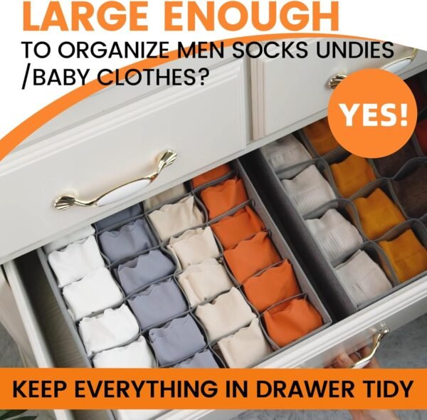 3 Pack Sock Underwear Organizer Dividers - Image 7