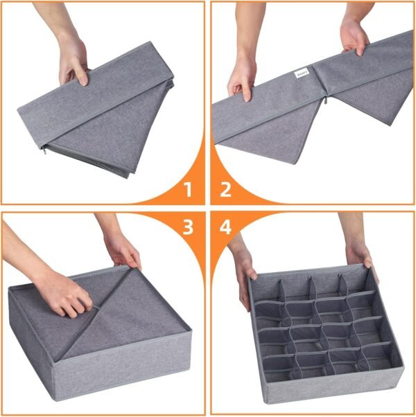3 Pack Sock Underwear Organizer Dividers - Image 4